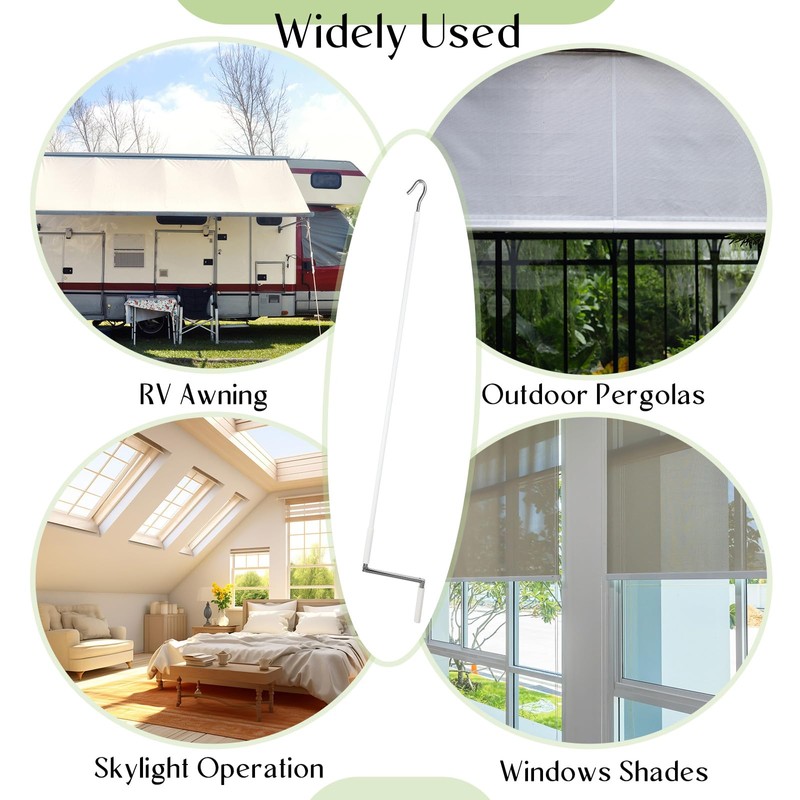 CraftyDream RV Awning Crank Handle RV Awning Telescoping Wand Shade
