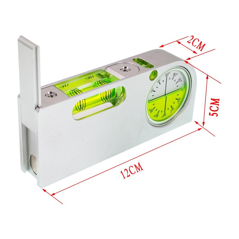 Solid aluminum alloy small level ruler tilt angle measurement portable