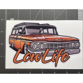 EGL Graphics Lowlife Hotrod Decal Sticker Airride Bagged Low Life Slammed Chevy Station Wagon