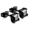 Jstyle Stainless Steel Black Stud Earrings for Men Women 20G