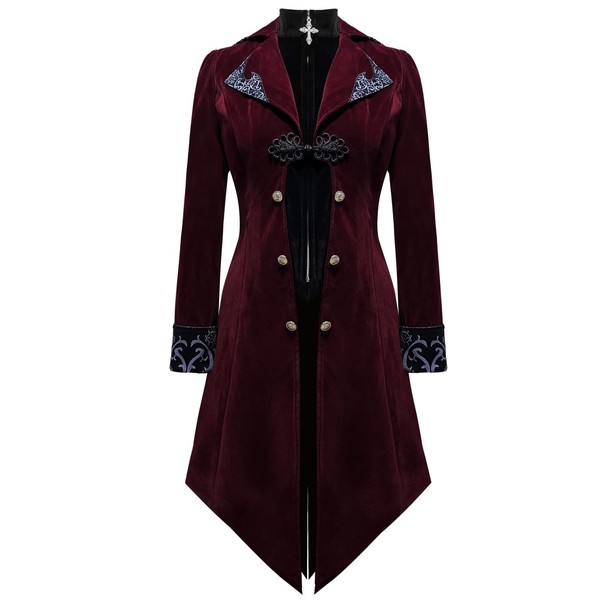 ZNZHKR Womens Medieval Renaissance Gothic Frock Coat Steampunk Victorian Jacket