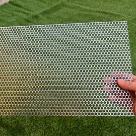 Perforated Metal Sheets 16"x10" 19 Gauge Expanded Metal Mesh Opening Hexagonal Hole 1/4" (About 6mm) Perforated Stainless Steel Sheet 304 Stainless Steel Mesh Screen Panel Decorati Plate