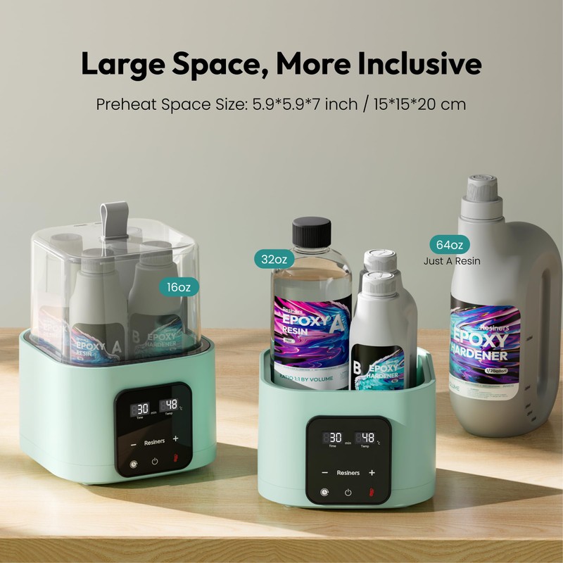 Resiners AirWarm Auto Resin Preheater for 8/16/32/64oz Epoxy UV Resin