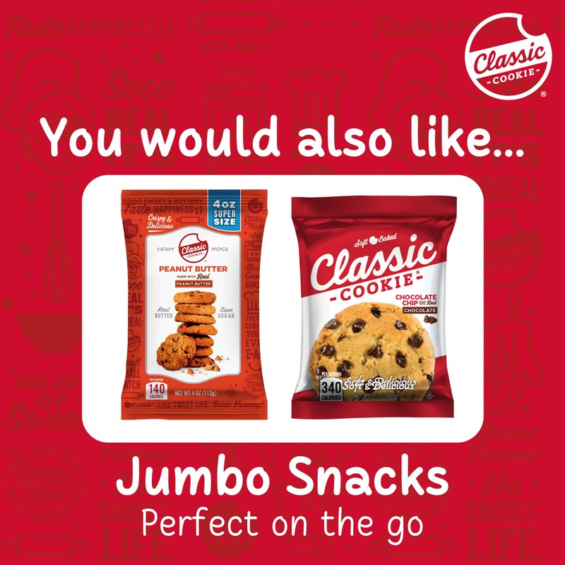 Classic Cookie, Crispy Mini Cookies, Chocolate Chip 4oz Bags, 24