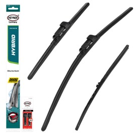 HEYNER® Windscreen Wiper Set with Rear Windscreen Wiper Suitable for Ford S-MAX (05.2015-10.2024) Hybrid Flat Bar Wiper Front and Rear Wiper
