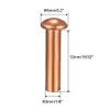 sourcing map 50pcs 1/8" x 15/32" Copper Round Head Copper