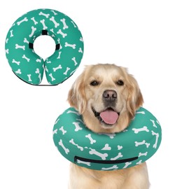 Supet Inflatable Dog Cone Collar Alternative After Surgery, Dog Neck Donut Collar Recovery E Collar, Soft Pet Cone for Small Medium Large Dogs
