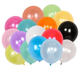 AHYCS Latex Balloons, 100 PCS Round Rainbow Helium Balloons, 10 Inches Bright Mixed-color Latex Balloons, Party Balloons for Brithday Balloons Decorating