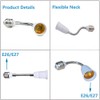 E26/E27 Light Socket Extender Adapter,20cm/8 inch Light Bulb Extension,E26 to