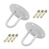 Pufguy White Pad Eye Plate Hook Metal Ceiling Hooks for