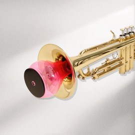 Trumpet Practice Mute - Lightweight Trumpet Accessory - 80% Volume Reduction - Red - Fits All Trumpets