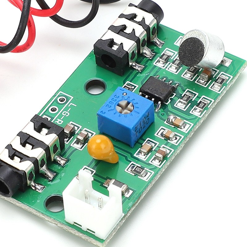 Microphone Board Adjustable Gain Amplifier Module Audio Signal Pickup DC