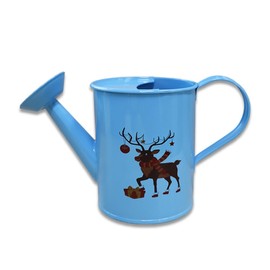 SunnyTong Watering Can Indoor Outdoor Galvanized Steel Watering Cans for House Plants Long Spout Water Can for Succulent Bonsai Garden Flower (Small Blue)