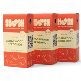 Smoosh® Bar Soap 6-Pack, Cedarwood Bergamot - Natural, Cold-Process Bar Soap for All Skin Types