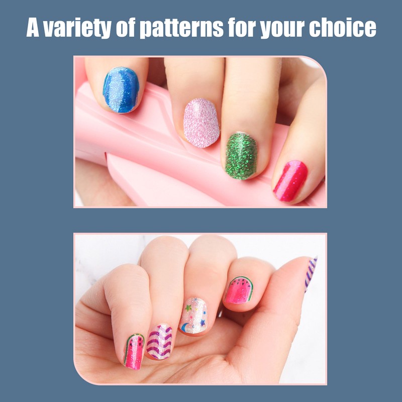 Nail Stamper Machine Set Nail File Nail Glitter Stickers Children