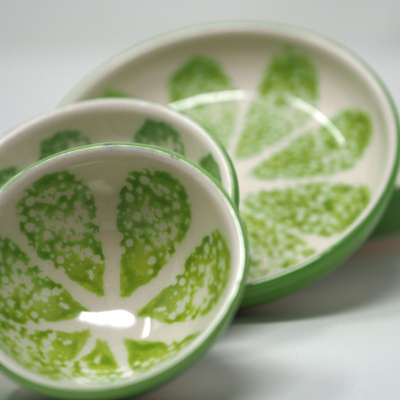 Blue Whale Gifts Lime Green Ceramic Serving Bowls & Dishes