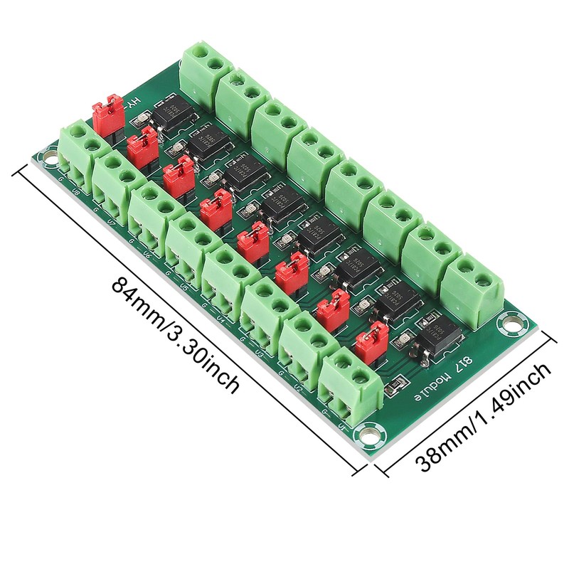 2pcs 8 Channel PC817 Optocoupler Isolation Board 8CH Optocoupler 3.6-30V