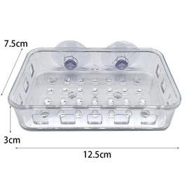 gifthub 2 Pcs Suction Cup Soap Dish Holder, Multi-Purpose Wall Suction Plastic Soap Box Strong Bearing Capacity NO-Drilling for Bathroom, Kitchen Sink, Bar Soap, Sponge
