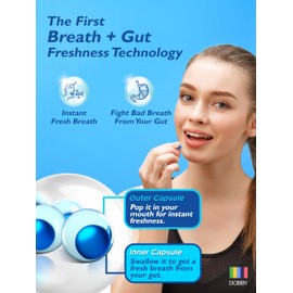 PaperMints CoolCaps - Instant Fresh Breath Mints Sugar-Free 4 Pack - 160 capsules. Chronic Bad Breath Treatment for Adults, Peppermint Fresh Breath Freshener Pearls Halitosis Treatment Dry Mouth