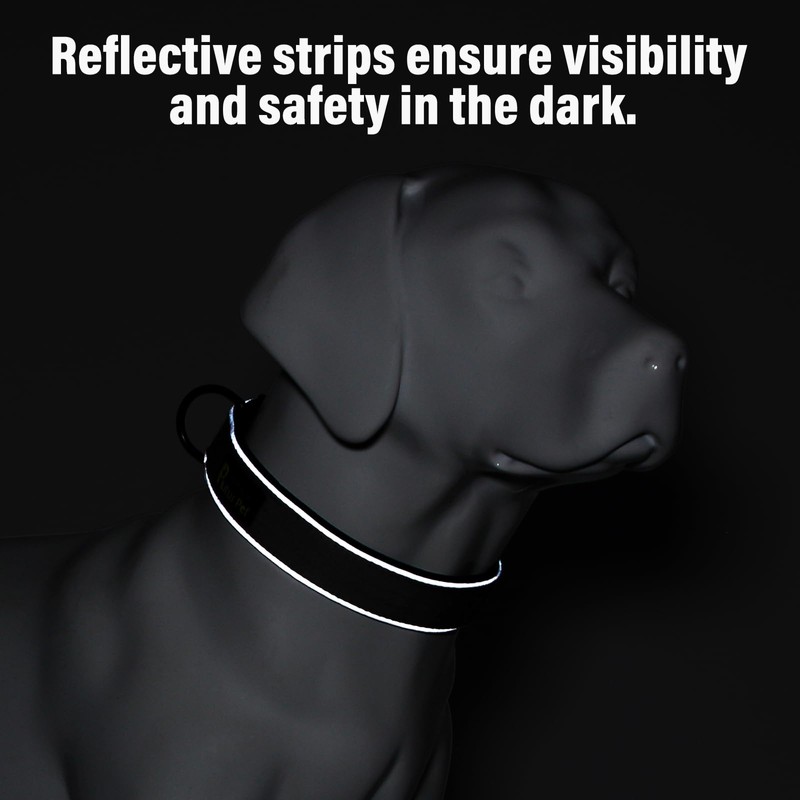 PLUTUS PET Collar Táctico para Perro, Reflectante, Collar para Perro