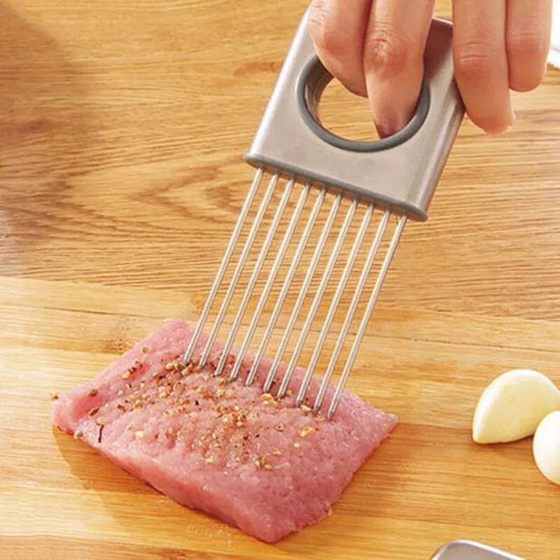 Unbranded Stainless Steel Onion Holder Vegetable tools Tomato Cutter Kitchen