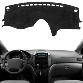 KEYOOG Dashboard Cover Dash Mat Fit for to-yota Sienna 2010-2004 (Without HUD Models),Car Dash Board Mat Anti-Glare Carpet,Non-Slip Pad Sunshield Protector (Flannel)