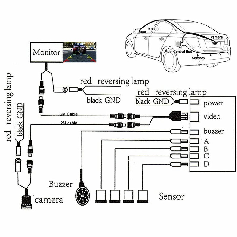Multibao Parking Sensor Car Reversing Sensors Backup Radar System Buzzer