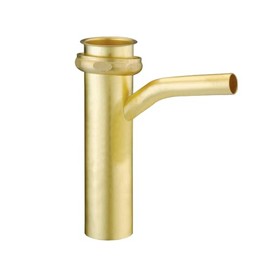 Brass Dishwasher Tailpiece Branch 1-1/2" x 6" Dishwasher Branch Tailpiece 22GA Brass 1/2" Dishwasher Drain Outlet