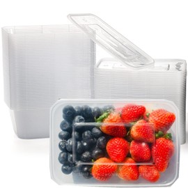 Emuardoe Meal Prep Containers,50 Pack 1 Compartment Food Storage Containers with Lids,Disposable Bento Box Reusable Plastic Lunch Box Kitchen Food Take-Out Box Microwave Dishwasher Freezer Safe(34 oz)