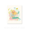 Sea Urchin Studio Ocean Wall Art for Girls, Blonde Mermaid-Seahorse-Dolphin