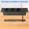 BlueXP 3 Fach Einbausteckdose Tischsteckdose Steckdosenleiste mit Schalter USB C