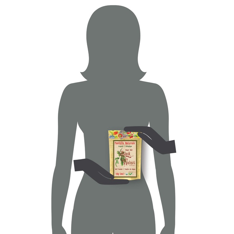 Foothills Naturals Organic Black Walnut Hull Powder - 4 Ounces