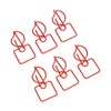 100pcs Paper Clips Prevent Slip Cute Candle Shaped Decorative Metal