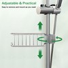 CoFvHo Shower Caddy Shelf No Drill 2 Pcs, Stainless Steel