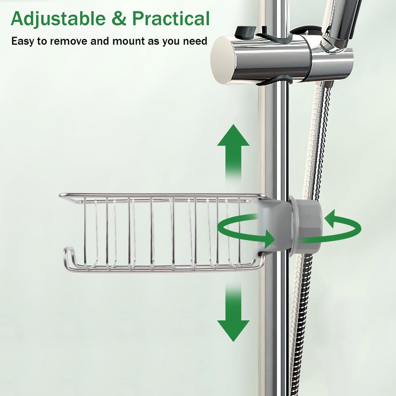 CoFvHo Shower Caddy Shelf No Drill 2 Pcs, Stainless Steel