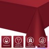 16 Pack Maroon Plastic Tablecloth for Rectangle Tables, Premium Decorative
