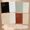 ZICOTO Elegant Linen Wedding Vow Books With Gold Foil Lettering