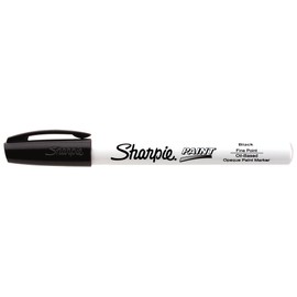 Sharpie Oil-Based Paint Marker, Fine Point, Black, 1 Count - Great for Rock Painting