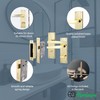 EAI Polished Brass Bathroom Door Handle Set | 1 Pair