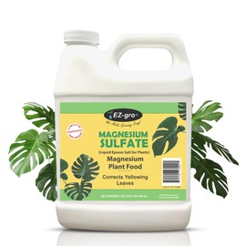 EZ-GRO Epsom Salt for Gardening, 32 oz (Quart) - Professional Grade Epsom Salt with Magnesium Sulfate for Plants, Easy to Use Liquid Magnesium Salt for Nutrient Uptake, Non-GMO, Garden Safe