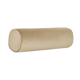 Tinbolunce Neck Roll Pillowcases with Zipper - Full Moon Bolster/Round Cylinder Pillow Case Covers for Bedroom, Living Room, Sofa - Solid Color Neck Cervical Pillowcase Cover 24 x 6 (Saddle Brown)