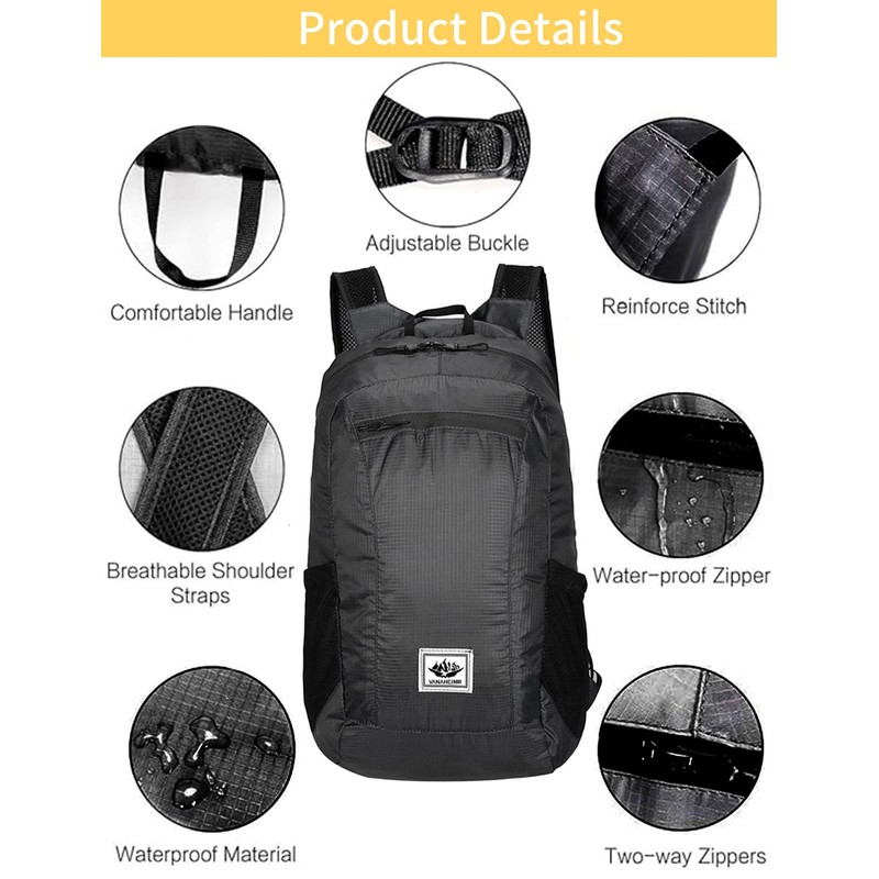 Outdoor Foldable Backpack, Lightweight Mountaineering Shoulder Bag, Waterproof Rock Climbing