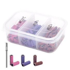 CGBE Bandas de lijado para uñas：Anillos De Arena Para Taladros Eléctricos Banda De Lijado Para Uñas Quitaesmalte Gel Accesorios De Manicura，Cabezales y Lijas，Para taladro de drill para uñas profesional
