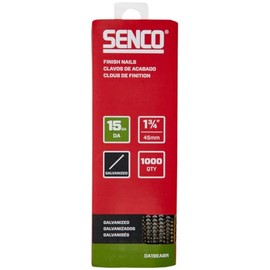 SENCO DA19EABR 1-3/4" 15 Gauge Angled Finish Nails, Galvanized Finish 1,000 Count Pack