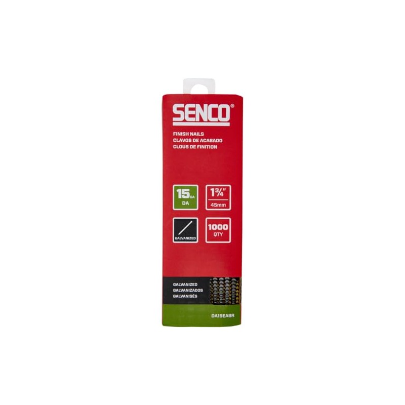 SENCO DA19EABR 1-3/4" 15 Gauge Angled Finish Nails, Galvanized Finish