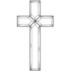 Exquisite Cluster Clear Small Beveled Glass Cross