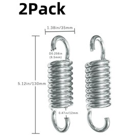 uvbws2PCS Porch Swing Spring, 5 inch Heavy-Duty Hammock Spring Chair, Suitable for hammocks, Punching Bags, Hanging Chairs, Gyms, Terrace Swing Hangers