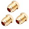 LSTOPGO 3 Pack Brass Flared Plug 5/8 Inch Tube OD