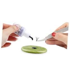 TOVINANNA 2pcs Jade Eyelash Extension Pallet Pad Extension Tools for Efficient Application Non-drying Eyelash Holder Essential Lash Supplies for Professionals