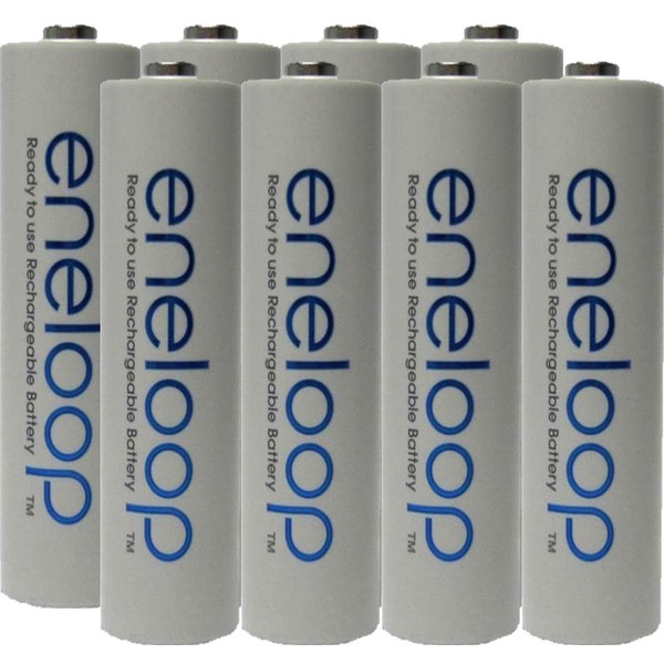 Eneloop 70-ZP2A-6D26 AAA 4th generation NiMH Pre-Charged Rechargeable 2100 Cycles Battery with Holder 8 Count(Pack of 1)